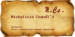 Michalicza Csanád névjegykártya